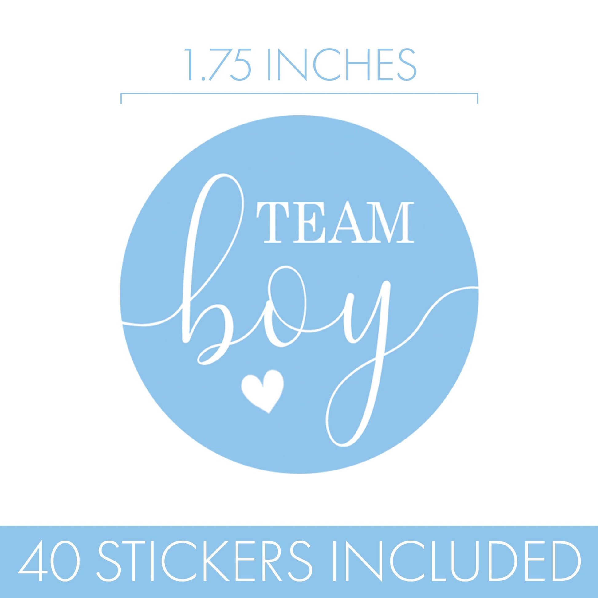 Pink or Blue Gender Reveal Stickers, 40 Count