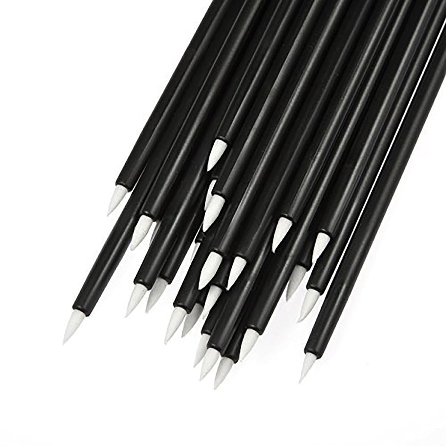 G2PLUS 100PCS Disposable Eyeliner Brush, Makeup Brushes Applicator, Cosmetic Eye Wands, Eyeliner Brush Applicator for Lip Liners, Eye Makeup, Eyelashes and Detail Painting (Black)