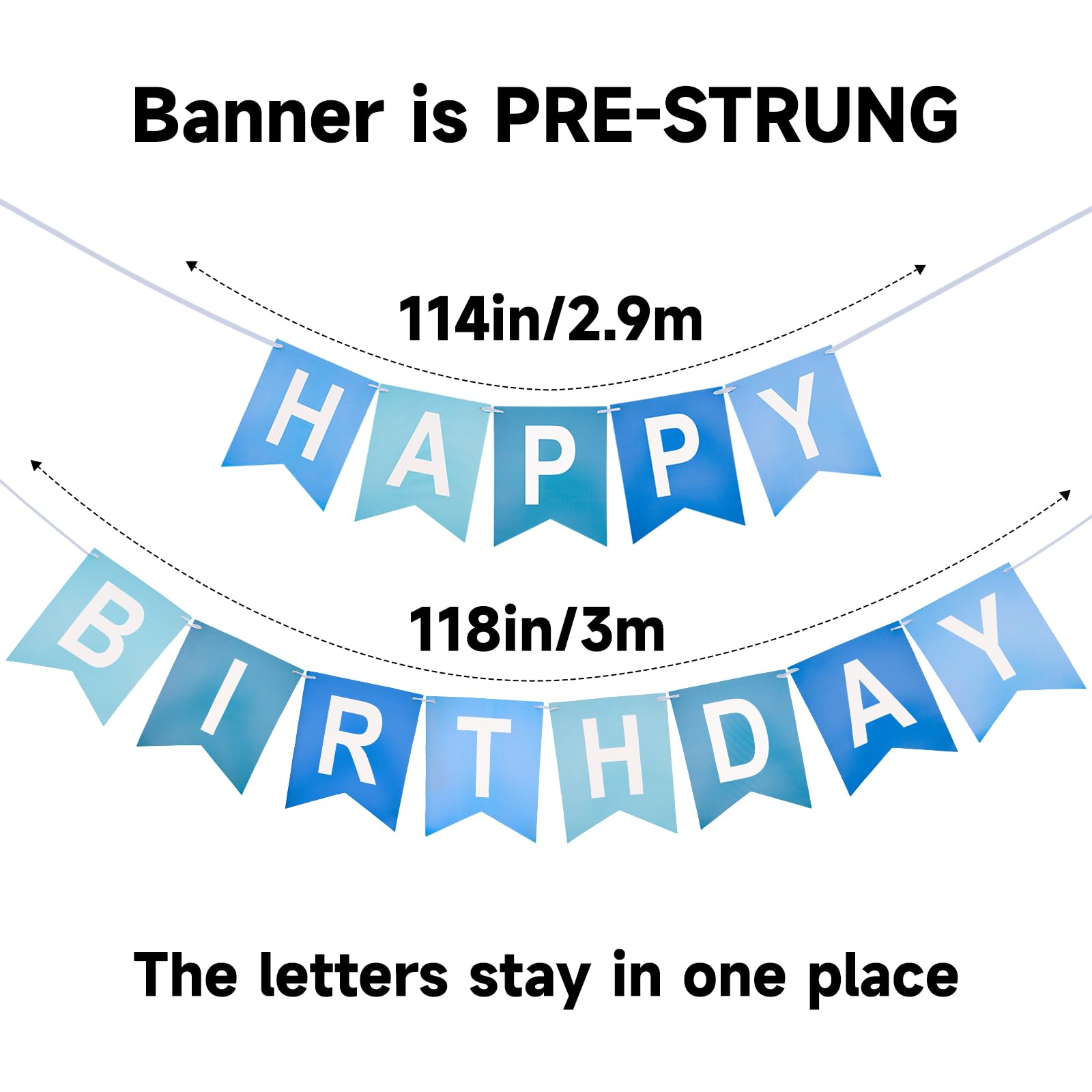 Happy Birthday Banner Birthday Party Banner NO DIY Happy Birthday Sign