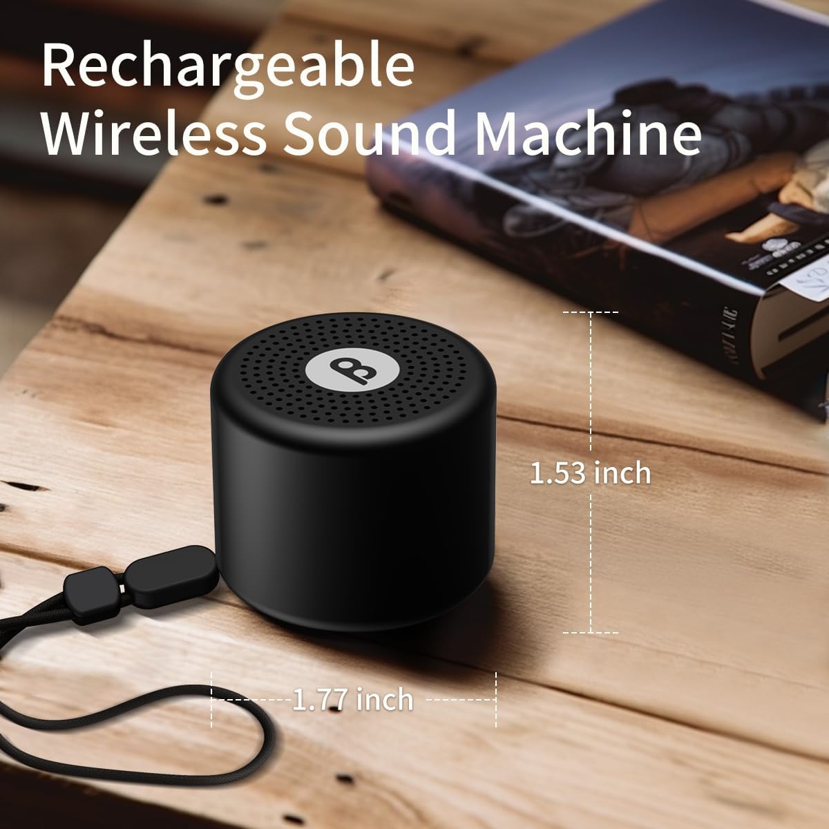 Mini Portable Sound Machine White Noise Machine with 30 Soothing Sounds Travel Sleep Brown Noise Machine for Adults Kids Baby Rechargeable Loud Speaker Noise Canceling Machine for Office Privacy Home