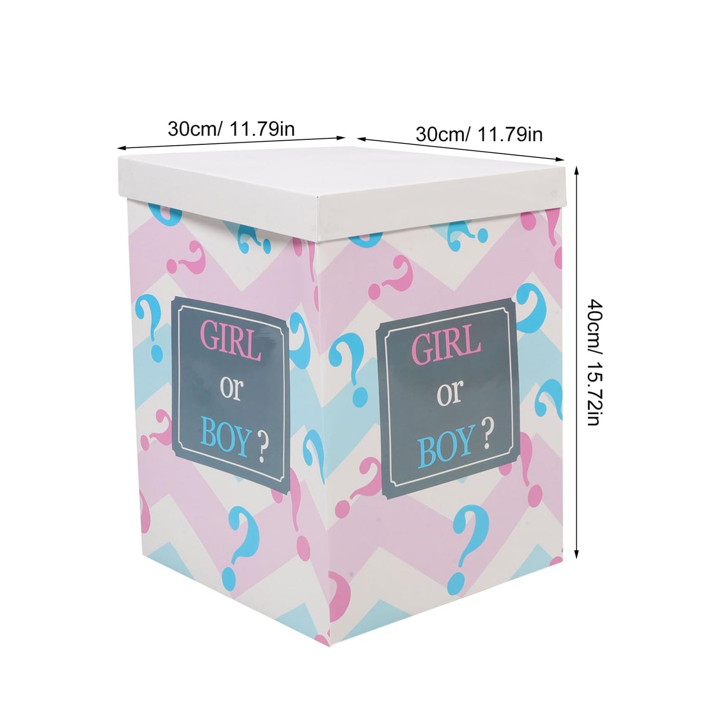 NUOBESTY Gender Reveal Balloon Box Baby Shower Girl or Boy Balloon Paper Box Surprise Gender Reveal