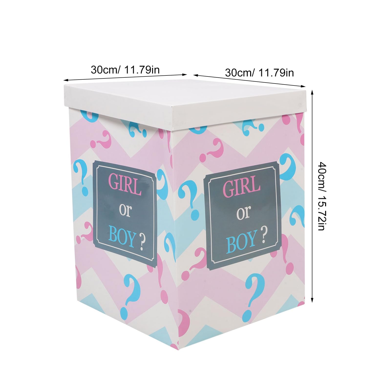 NUOBESTY Gender Reveal Balloon Box Baby Shower Girl or Boy Balloon Paper Box Surprise Gender Reveal