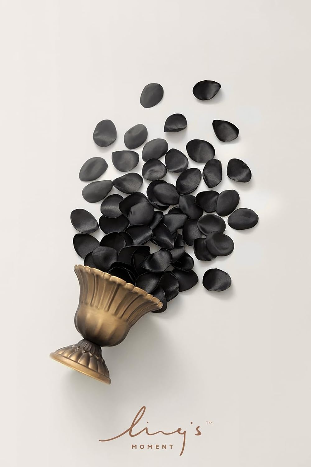 Ling's Moment Rose Petals, Silk Flower Petals for Wedding/Aisle/Flower Girl Baskets/Table Centerpiece Décor,etc.Black 200pcs