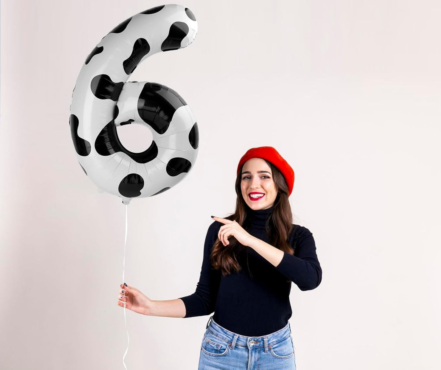 Cow Print Number Balloon Birthday Decorations, 40 inch Number balloon 0-9(Zero-Nine), Cow Balloon for Farm Birthday Party Supplies, Cow Themed birthday party Decorations (Number 9)