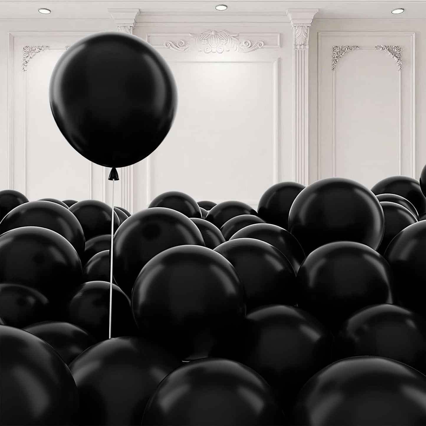 125 pcs Black Latex 5 Inch Balloons, Small Balloons for Balloon Garland or Balloon Arch as Party Decorations, Birthday Decorations, Anniversary Party Decor