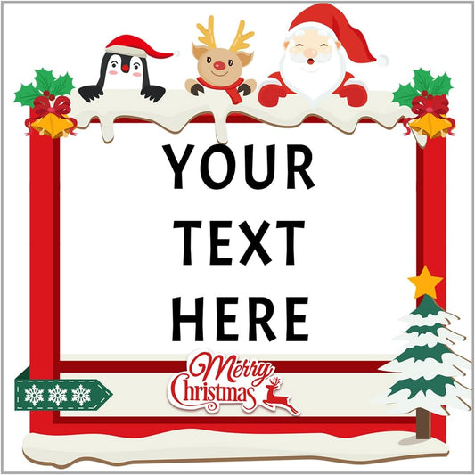 100-1000pcs Custom Stickers Merry Christmas Stickers Personalized Labels Adhesive Xmas Decorative Envelope Seals Stickers for Cards Gift Boxes(VSquare-2)