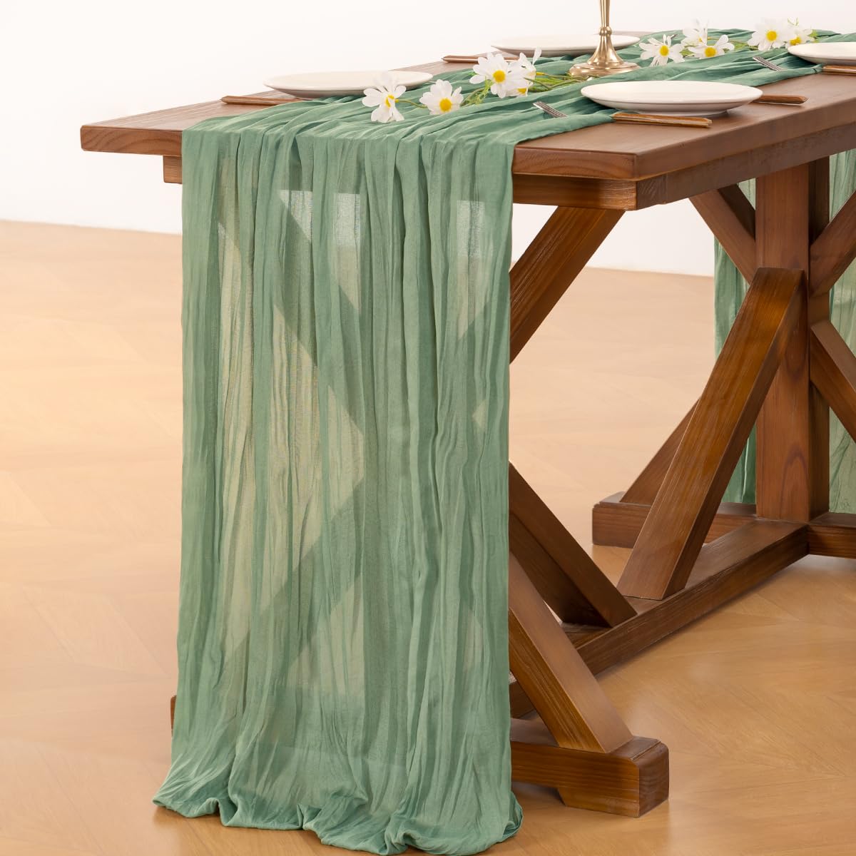 Cheesecloth Table Runner Summer Boho Wedding Birthday Party Home Decor