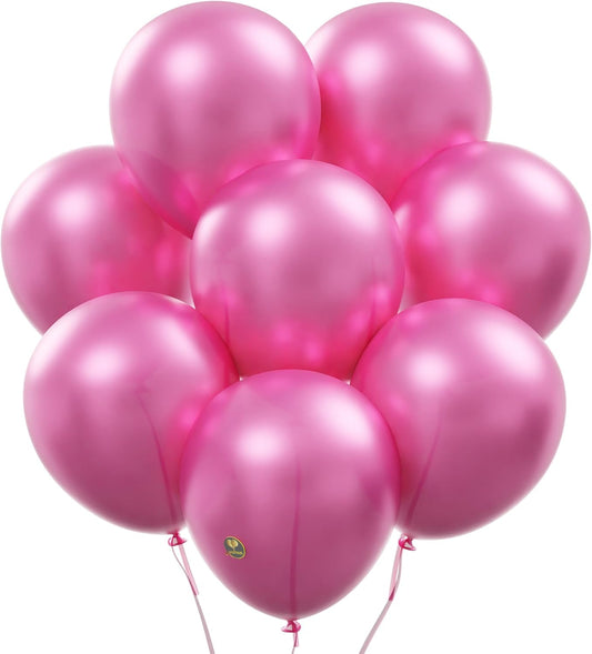 AFTERLOON® Biodegradable Balloons 24 pcs Pearlized Pink 10 Inch, Pearlescent Thickened Extra Strong Natural Latex Helium Float, Colorful Bulk Color ballon Globos Para Decoration De Fiestas Kids