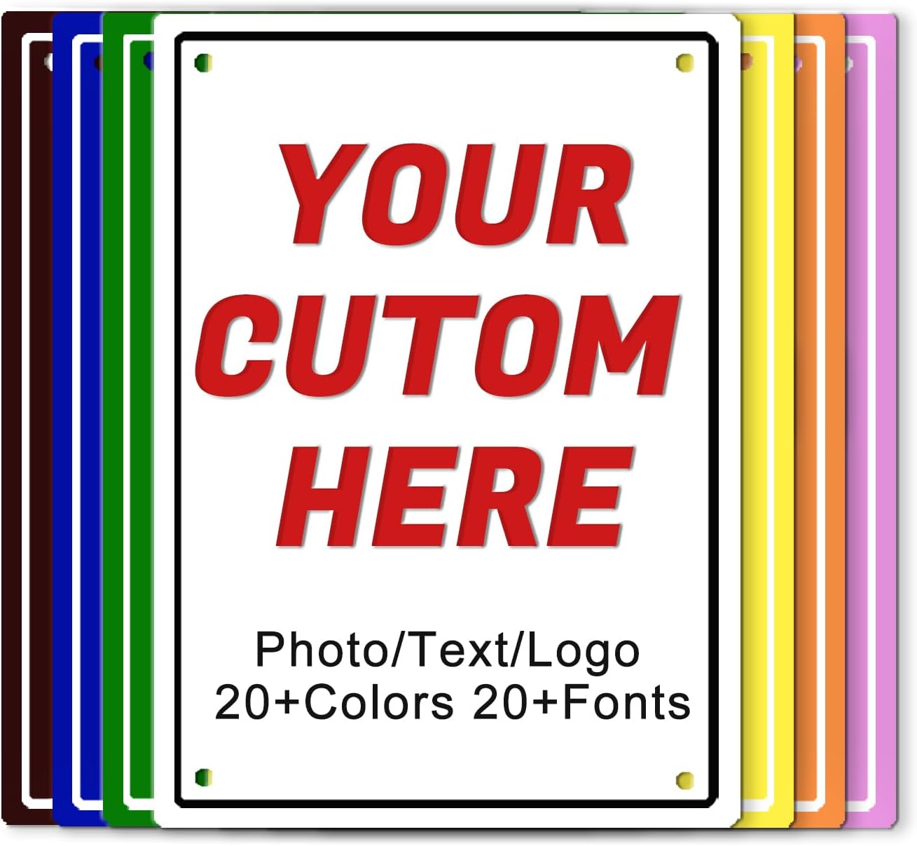 Custom Signs Outdoor Metal,Personalized Street Sign,Create Your Own Sign-Offices、Businesses、Workplaces Address Signs,Indoor and Outdoor Use