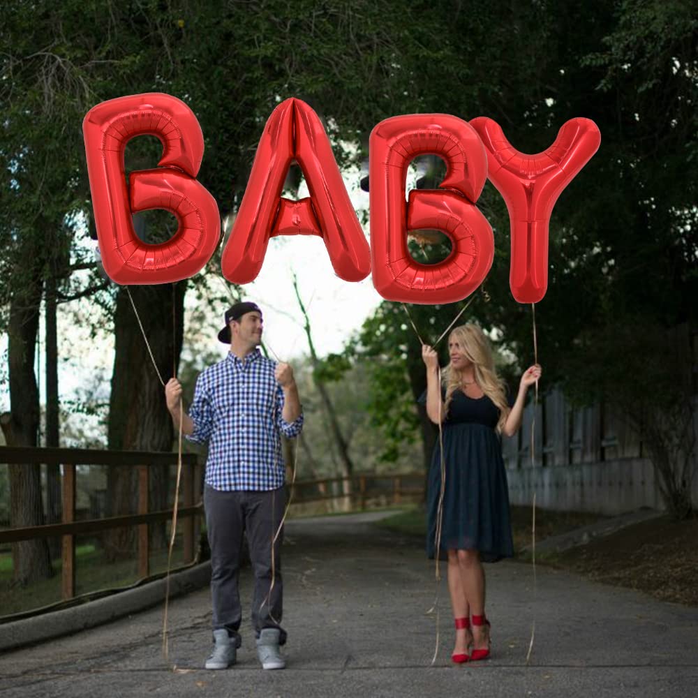 TONIFUL 40 Inch Large Bright Red Letter Balloons A-Z, Giant Jumbo Helium Foil Mylar Big Letter A