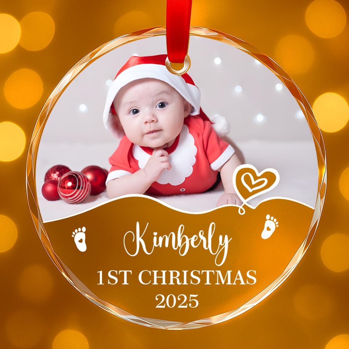 Personalized Christmas Ornaments with Names, Couple Glass Ornament, Custom Wedding Gifts for Couples 2025, Wedding Gift Ideas for Newly Wed Couple, Bride, Bridal Shower, Future Mr & Mrs (F4)