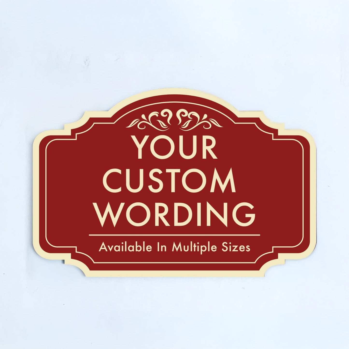 Custom Decorative Outdoor Metal Sign - Personalized Aluminum Driveway Sign, Waterproof, Made in USA - Design 2 Red Brick 10x7 In