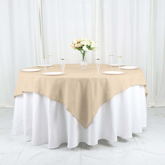 Efavormart 70" Square Linens Nude Wholesale Linens Polyester Square Linen Tablecloth for Wedding Banquet Party Restaurant