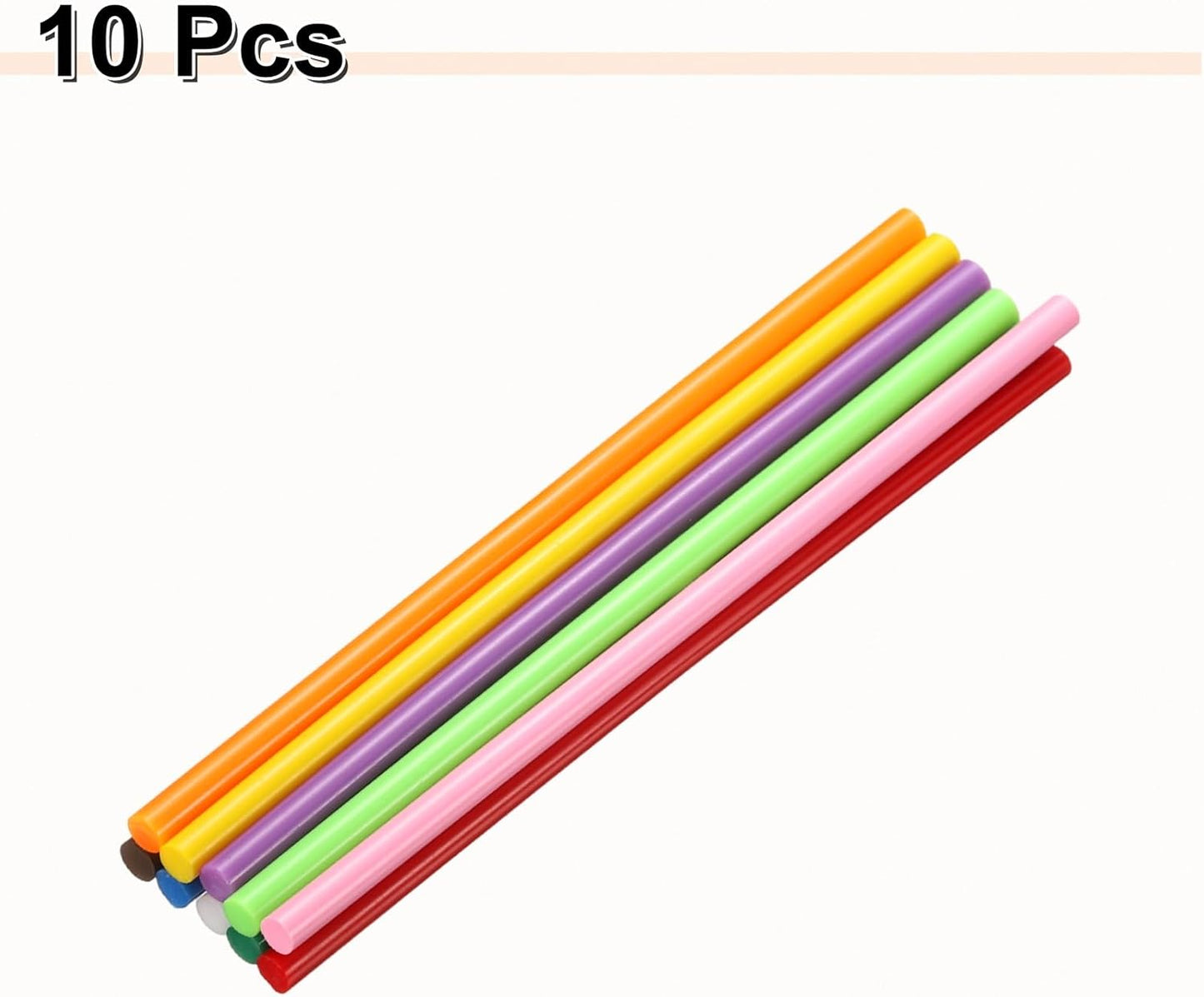 HARFINGTON 10pcs Hot Glue Sticks 0.28" Dia x 7.87" Long EVA Mini Hot Melt Adhesive Glue Stick for Hot Melt Gun Wood Plastic Glass Flowers Fabrics Foam, Multicolor