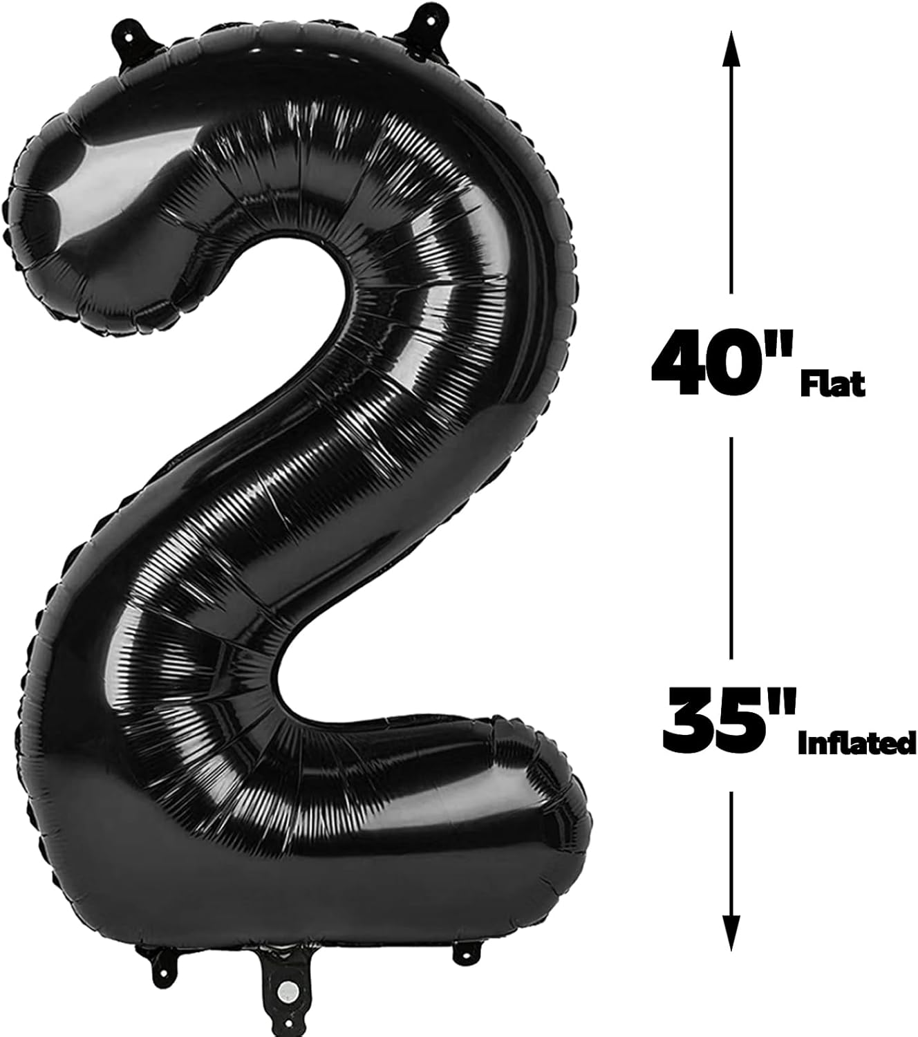 Black Number 25 Balloon, 40 Inch, Birthday Party Decorations, Anniversary & Graduation Supplies