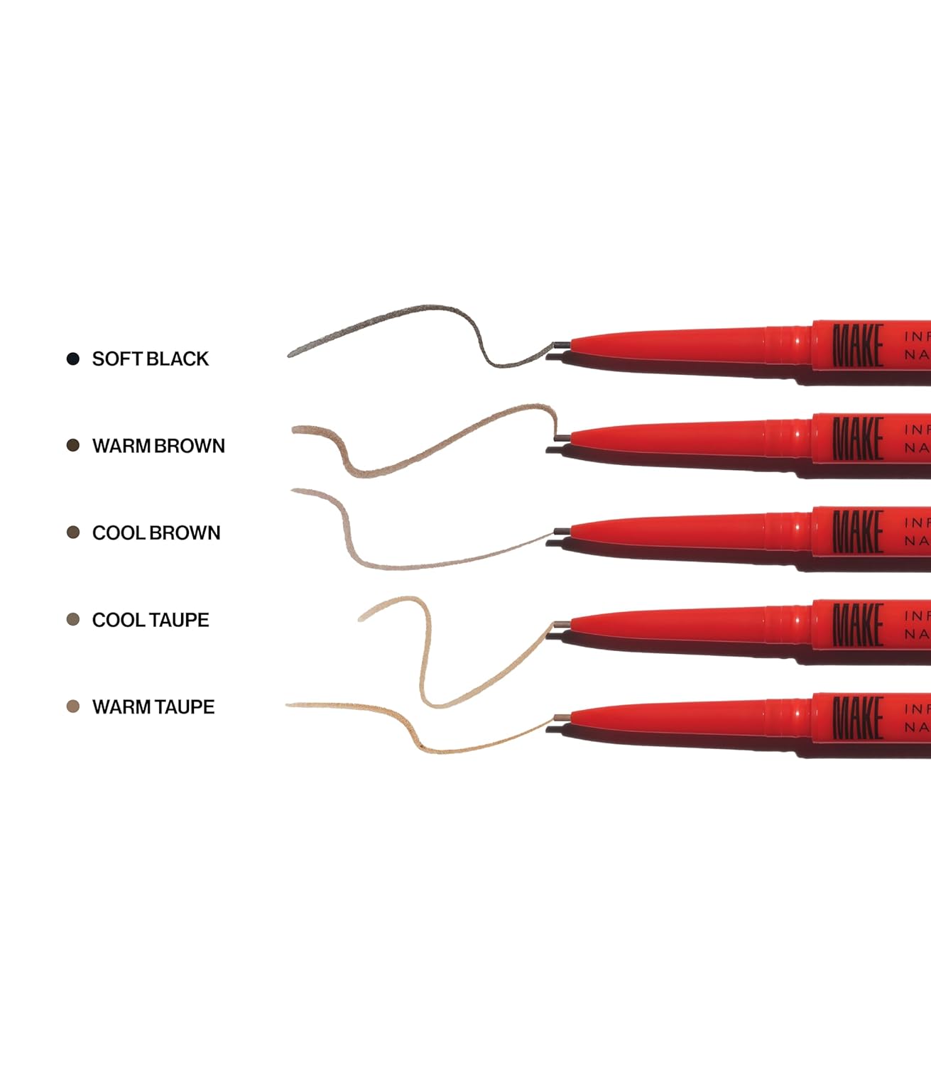 MAKE Beauty Nano Brow, Micro Eyebrow Pencil. Long-Lasting Smudgeproof Eye Brow Makeup for Hairlike Lines. Precision Liner for Natural-Looking Eyebrows - Shade, Cool Brown