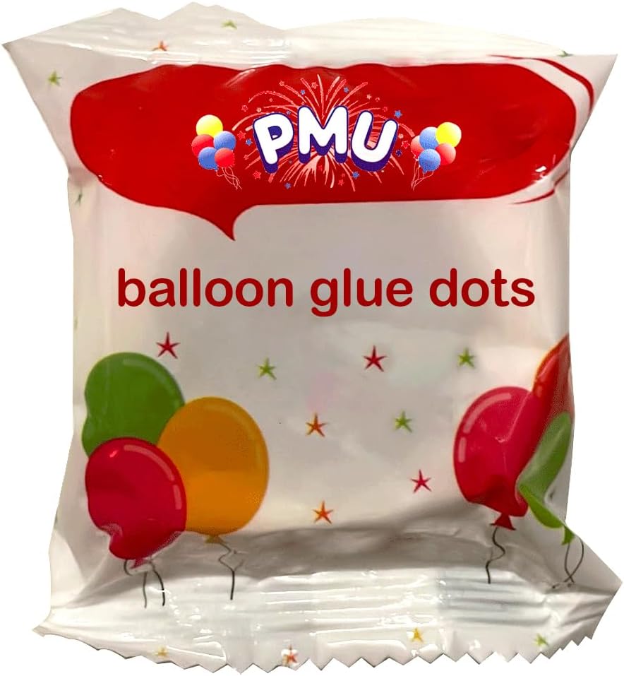 PMU Balloon Accessories for Mylar and Latex Balloons Adhesive Dots for Balloons Double Sided Removable Adhesive Stickers for Balloons, Walls and Party Decorations (100/roll) Pkg/1