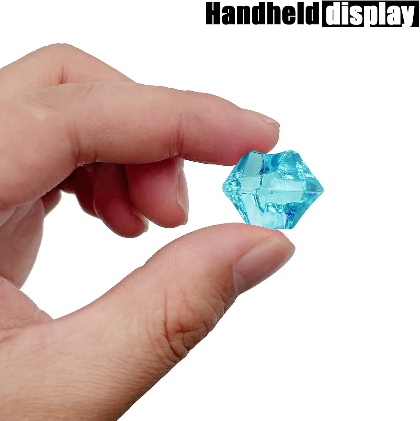 Vase Fillers for Home Decor, Fake Crushed Ice Cubes, Vase Fillers, 150 pcs Reusable Fake ice Cubes for Photography Accessories Props Decoration(0.86 * 0.62inch,Blue)