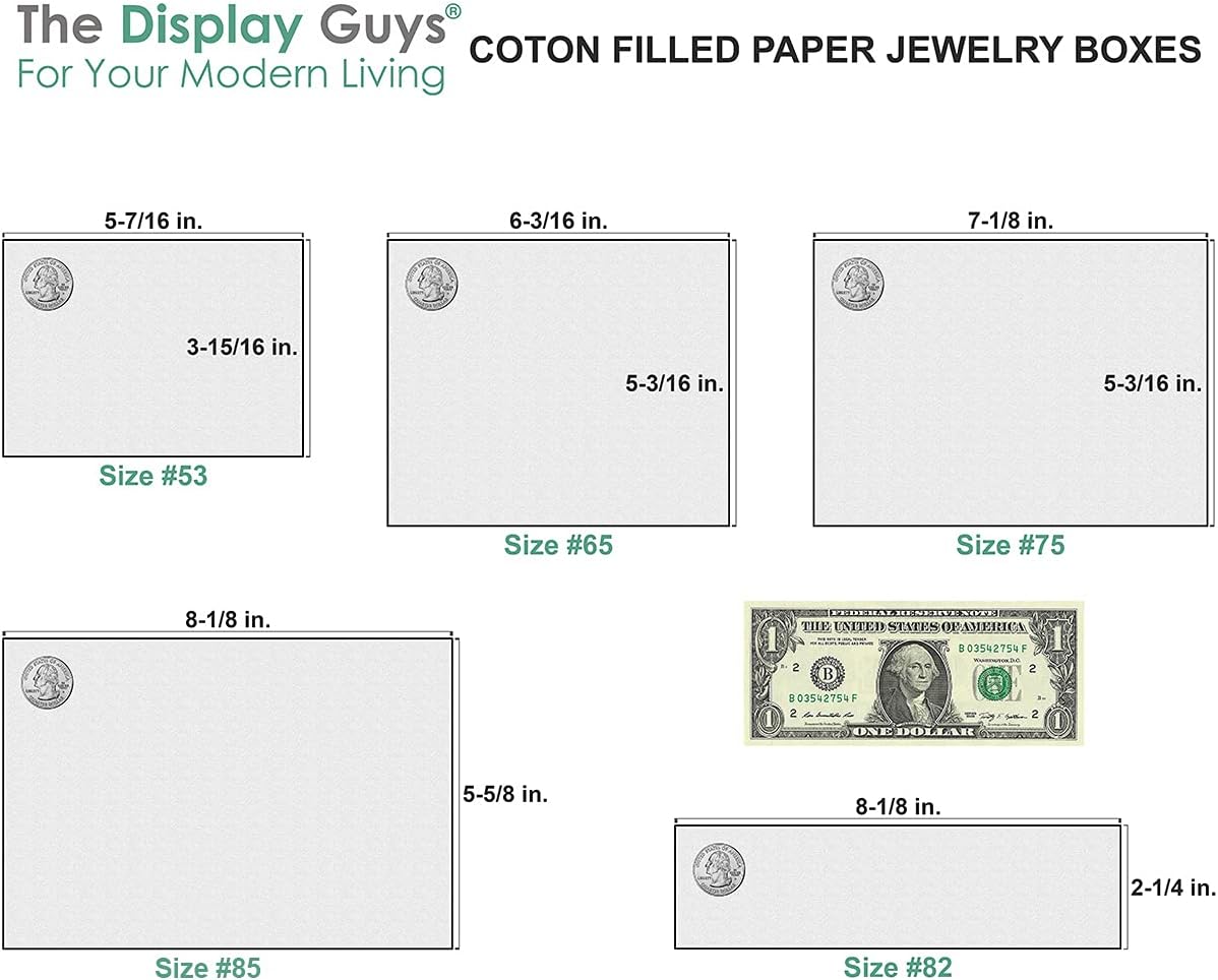 TheDisplayGuys - 25-Pack #53 Kraft Paper Cardboard Gift Boxes/Jewelry Cases w. Cotton Padding & Lid - Neon Orange - (5.4" x 3.9" x 1.0")