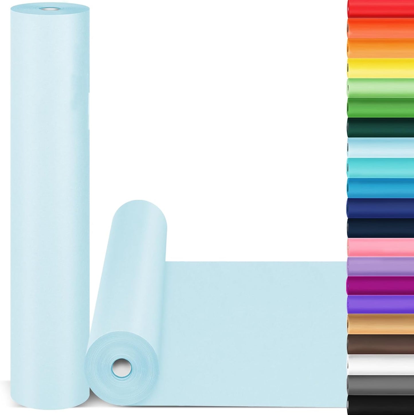 Wrapping Paper, 15"x900" Light Blue Bulletin Board Construction Art Coloring Decorative Craft Paper Roll, Perfect for Easter, Father?™s Day, Birthday, Baby Shower, Wedding, Bouquet Flower Gift Wrap