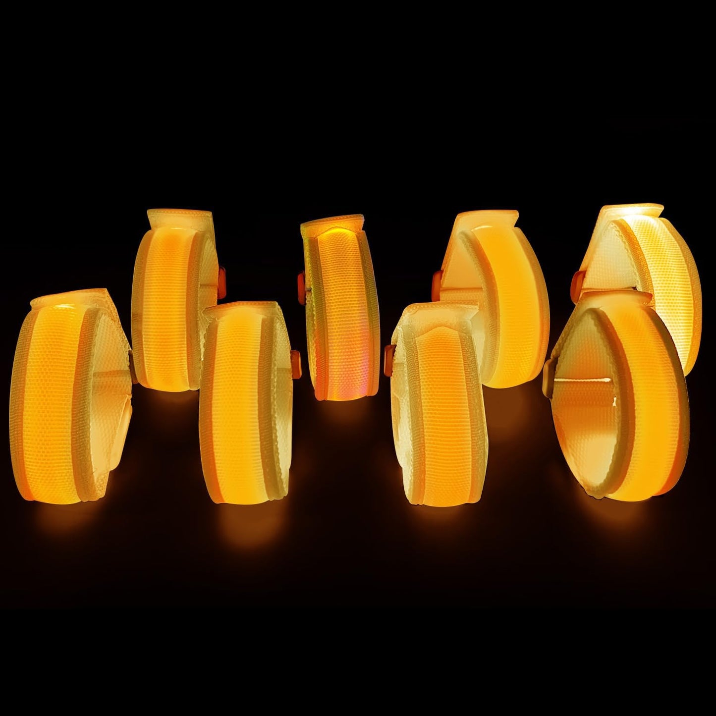 8 Pack LED Bracelets Light Up Wristbands,Glow Flashing Wristbands Glow in The Dark Party Supplies for Party, Festivals, Sports, Camping,Night Events (Yellow)