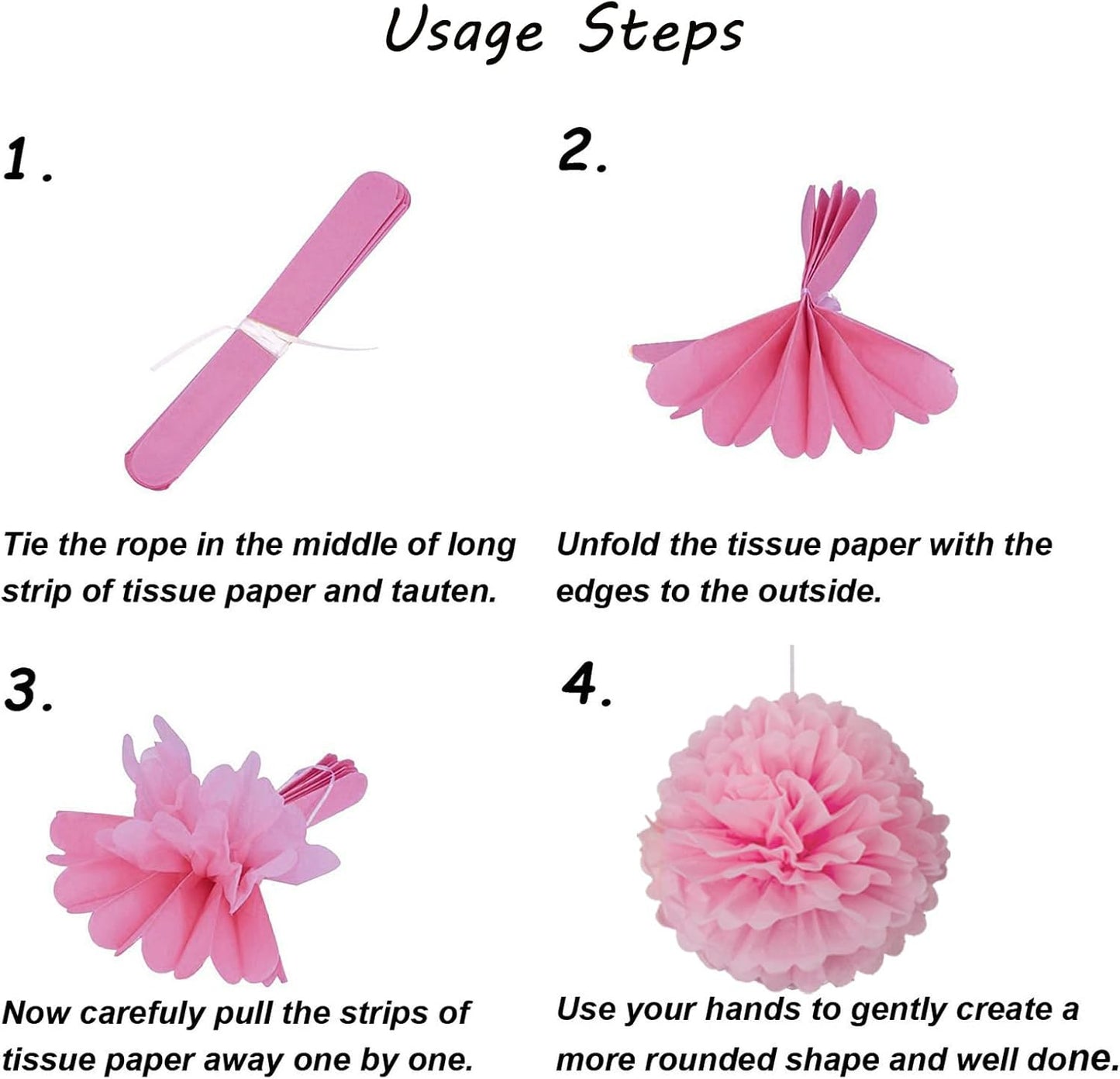 Capesaro Gold Paper Pom Poms - Tissue Pom Poms Decorations for Party Wedding Hanging Decor - 15 Piece Set, Variety Pack