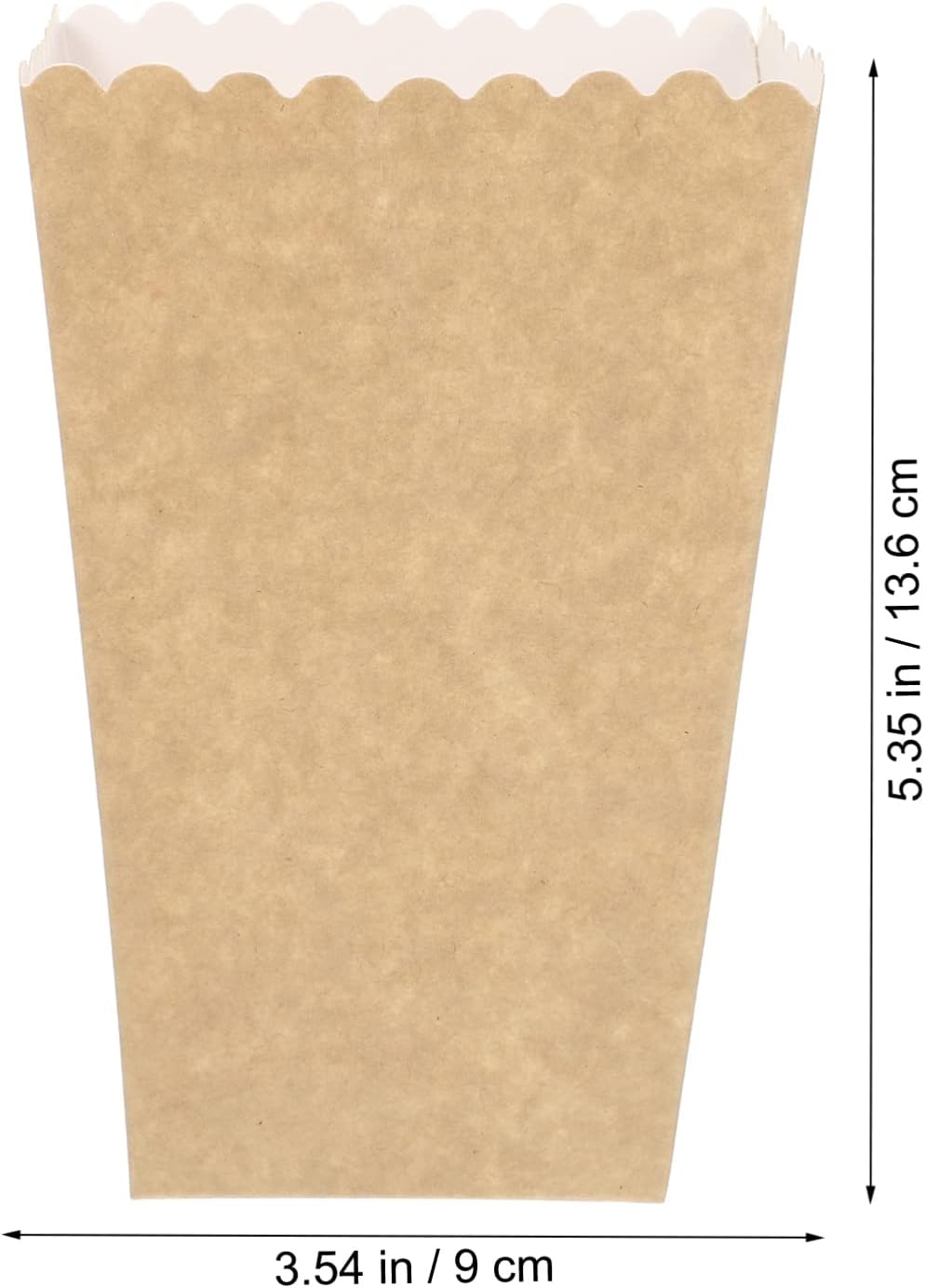 BESTOYARD 50Pcs Paper Popcorn Boxes, 5.3 X 3.5 Inch Individual Serving Snack Containers, Reusable Oil-Proof Open-Top Bulk for Family Couples Movie Nights, Weddings, Birthday Parties, Baby Showers