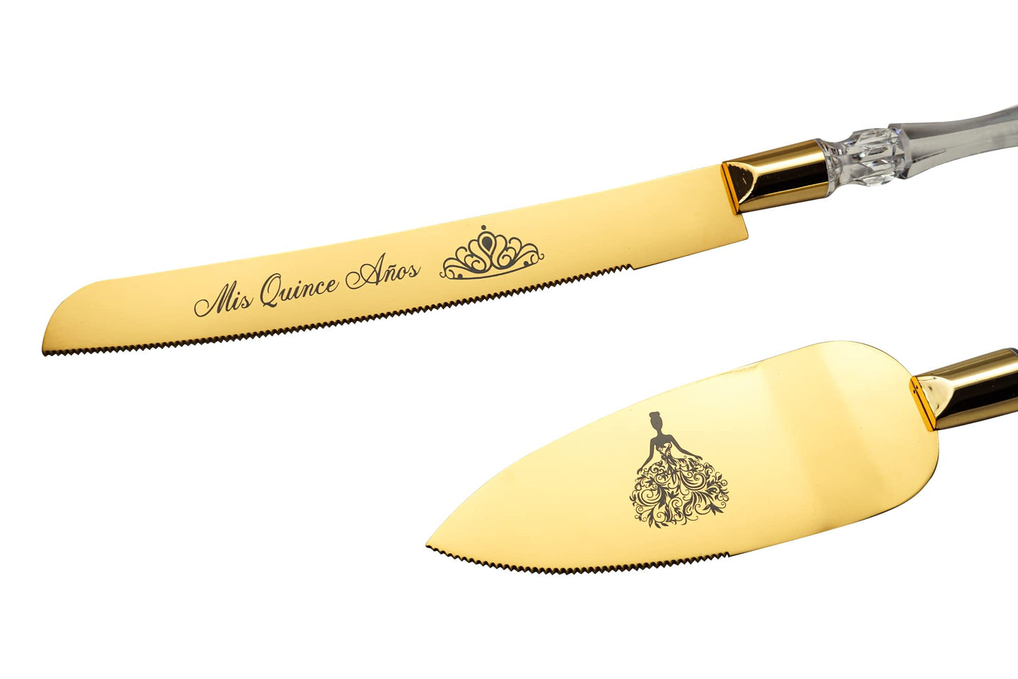 Lassos Boutique Mis Quince Años Quinceanera Cake Serving and Knife Set, Sweet 15 Birthday Cake