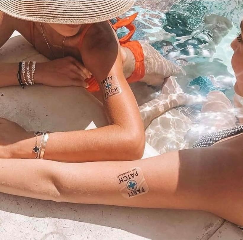 Bachelorette Party Patch, Zero Calories, Water-Resistant Recovery Patch for Parties and Nights Out - 12 Pack