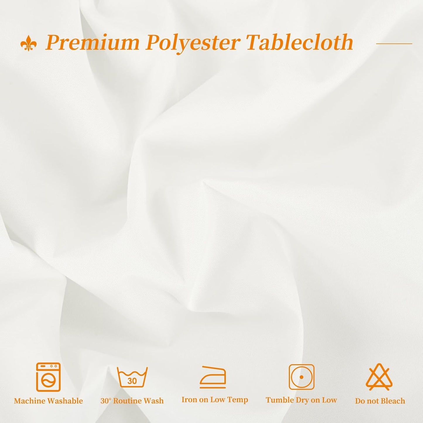 12 Pack Round Tablecloth 90 Inch - Ivory Polyester Table Cloth for Round Table, Premium Ivory Tableclothes Washable Fabric Table Cover for Wedding Party Banquet Restaurant Reception Dining