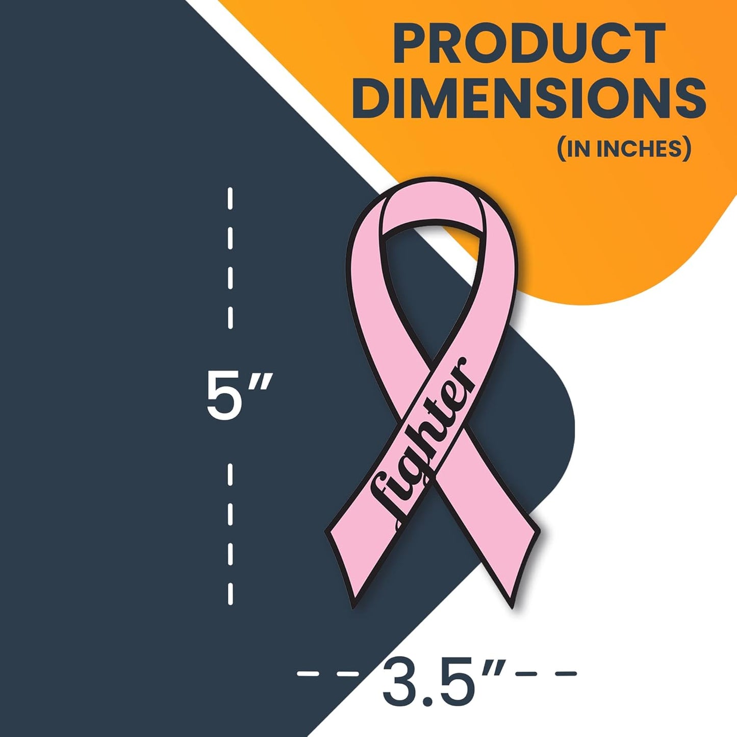 Magnet Me Up: Support Breast Cancer Fighter Pink Ribbon Magnet Decal - 3.5x7 Inches, Heavy-Duty Automotive Magnet for Car, Truck, SUV - Show Your Support and Encouragement with This Magnet