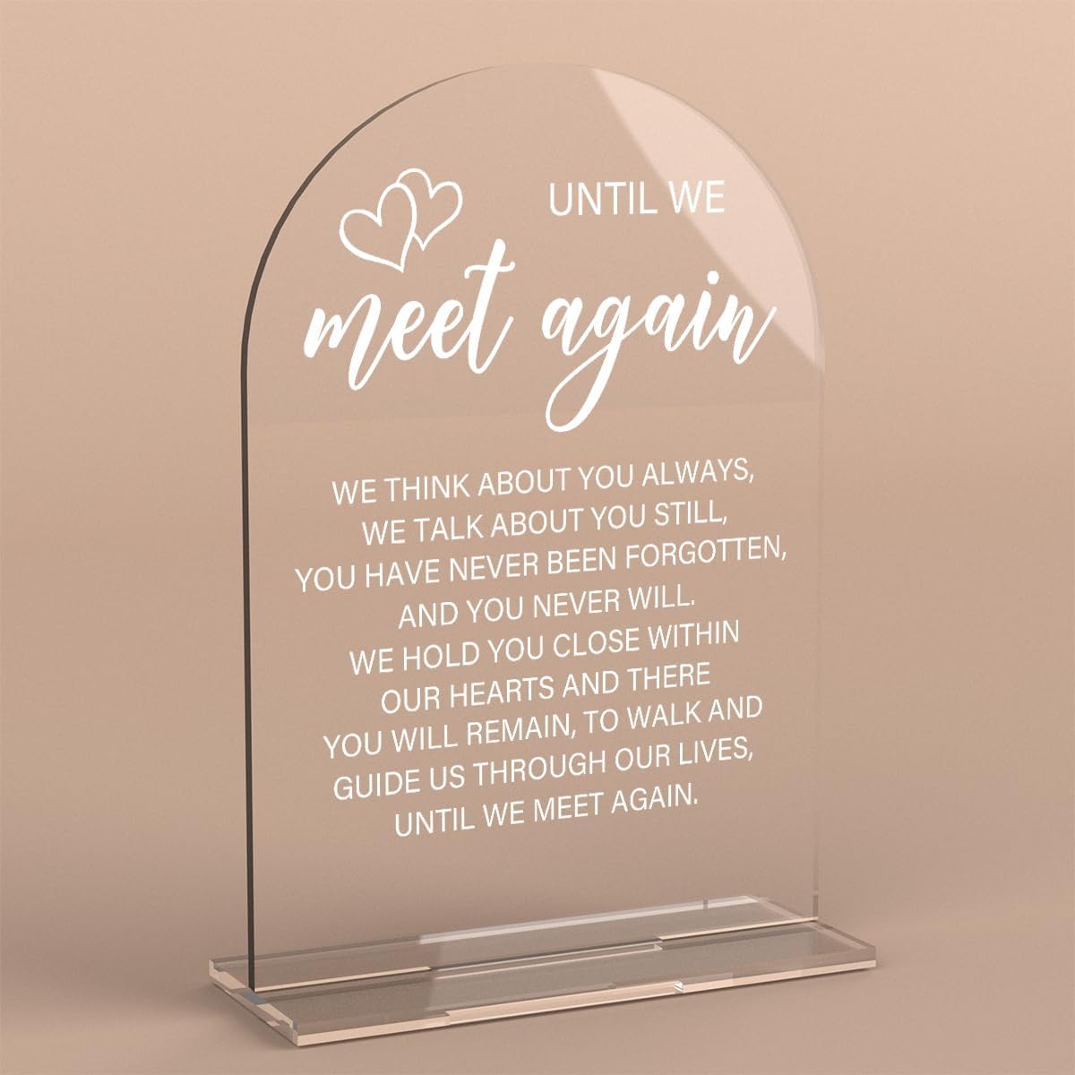Acrylic Wedding Sign Wedding Signs for Ceremony Until We Meet Again Sign for Wedding Modern Calligraphy Arch Acrylic Table Top Sign for Wedding Reception and Event Party Table