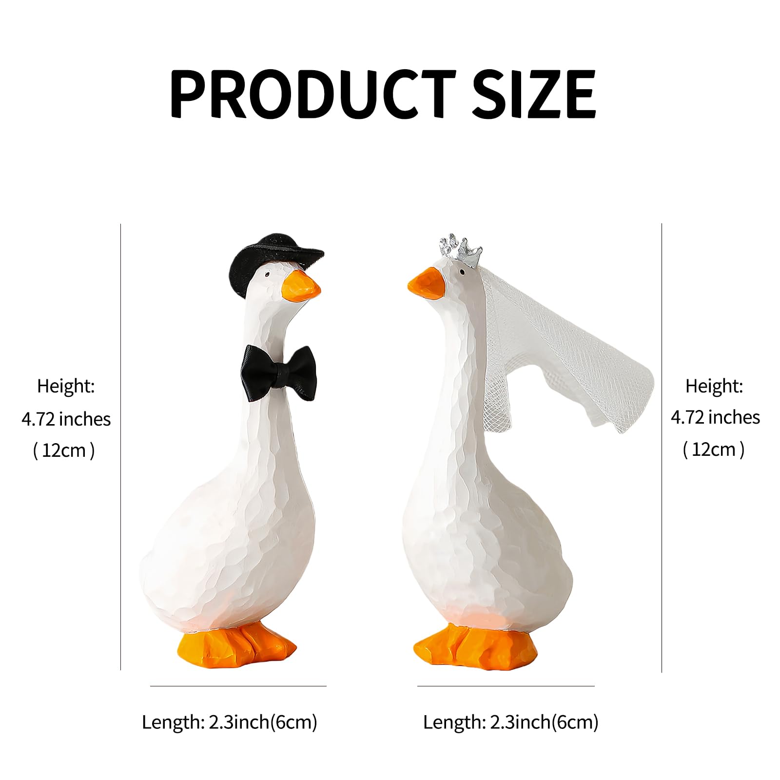 SUTIMAS Fun Wedding Cake Toppers Unique Goose Cake Toppers, Couples Wedding Cake Decorations, Cool