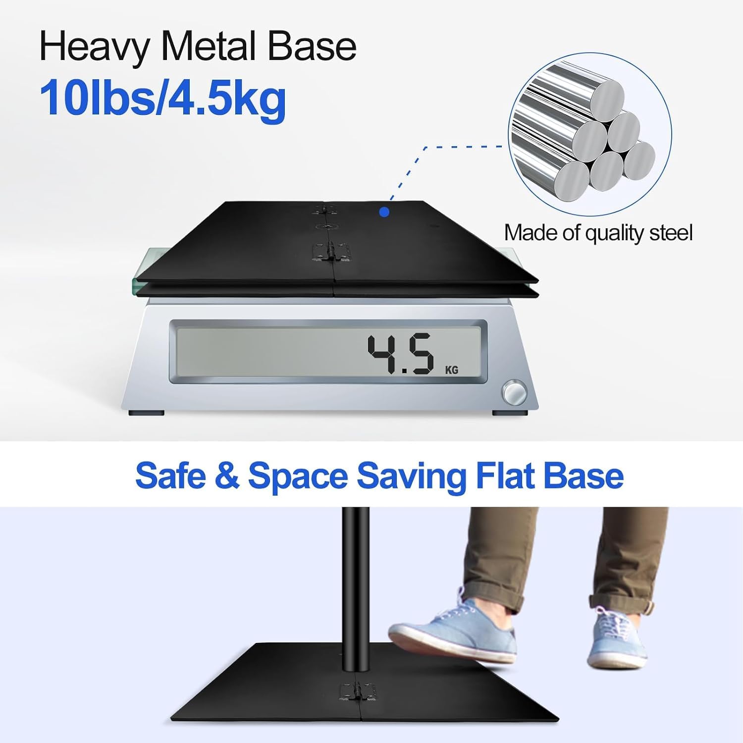 EMART Backdrop Stand Heavy Duty 6.5x10ft Adjustable Pipe and Drape Stand