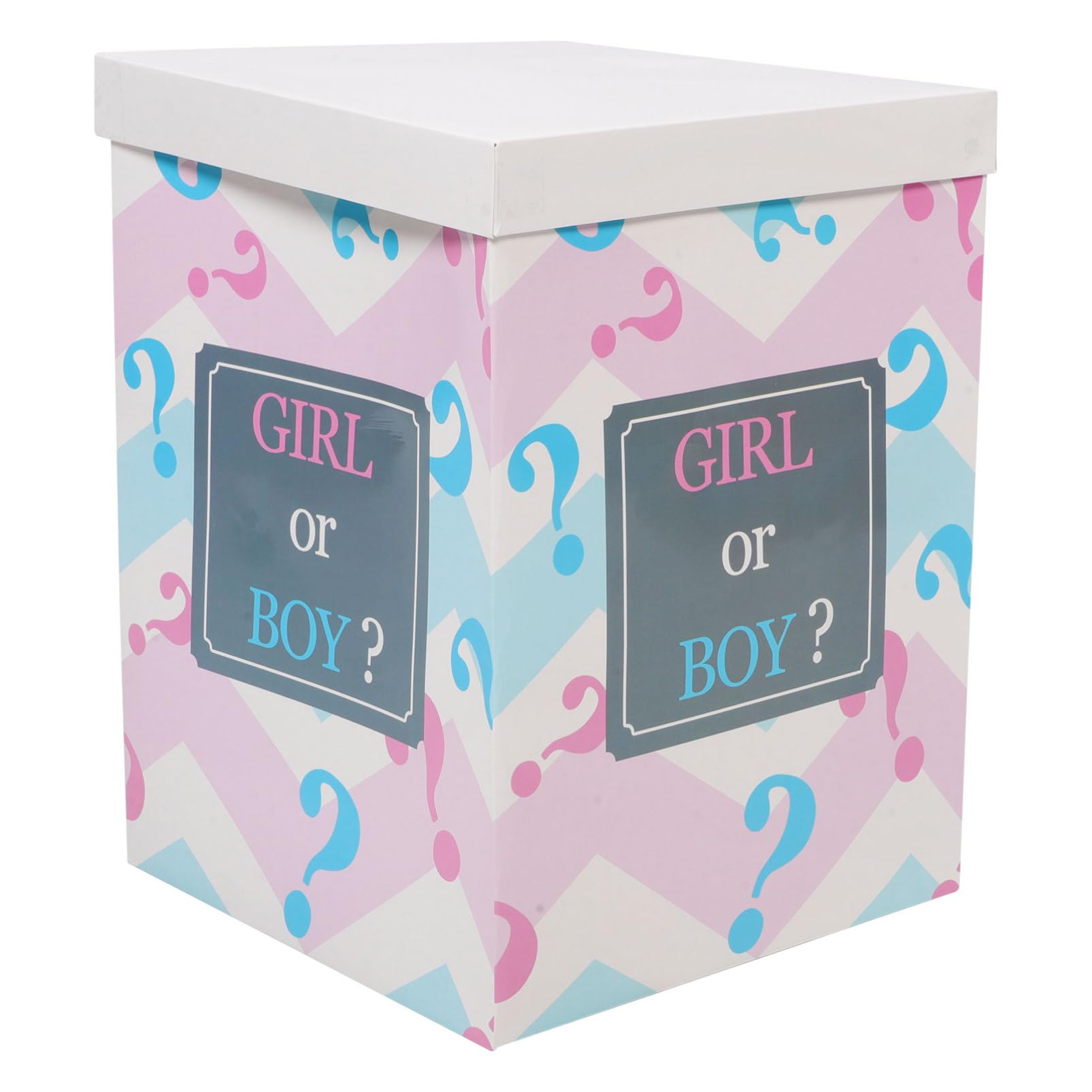 NUOBESTY Gender Reveal Balloon Box Baby Shower Girl or Boy Balloon Paper Box Surprise Gender Reveal