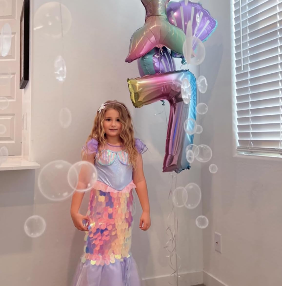 Decor365 Under the Sea Party Decorations White Bubble Garlands Little Mermaid Birthday Decorations