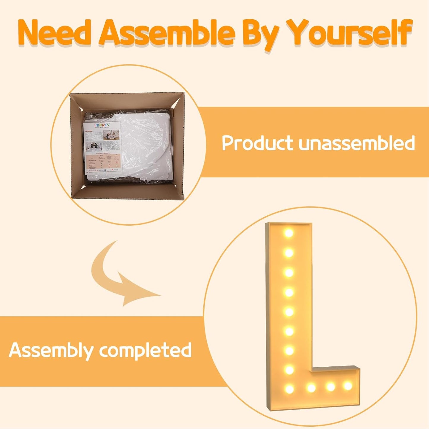 Marquee Letters 4 Feet Tall Large Light Up Letters L Happy Birthday Decorations Marry Me Engagement Party Decor Yellow Light Birthday Decorations Balloon Arch Kit Foam Sign L