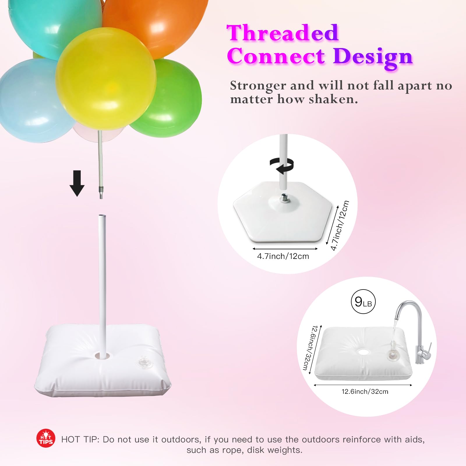 YALLOVE 21 Ft Adjustable Balloon Arch Stand Kit