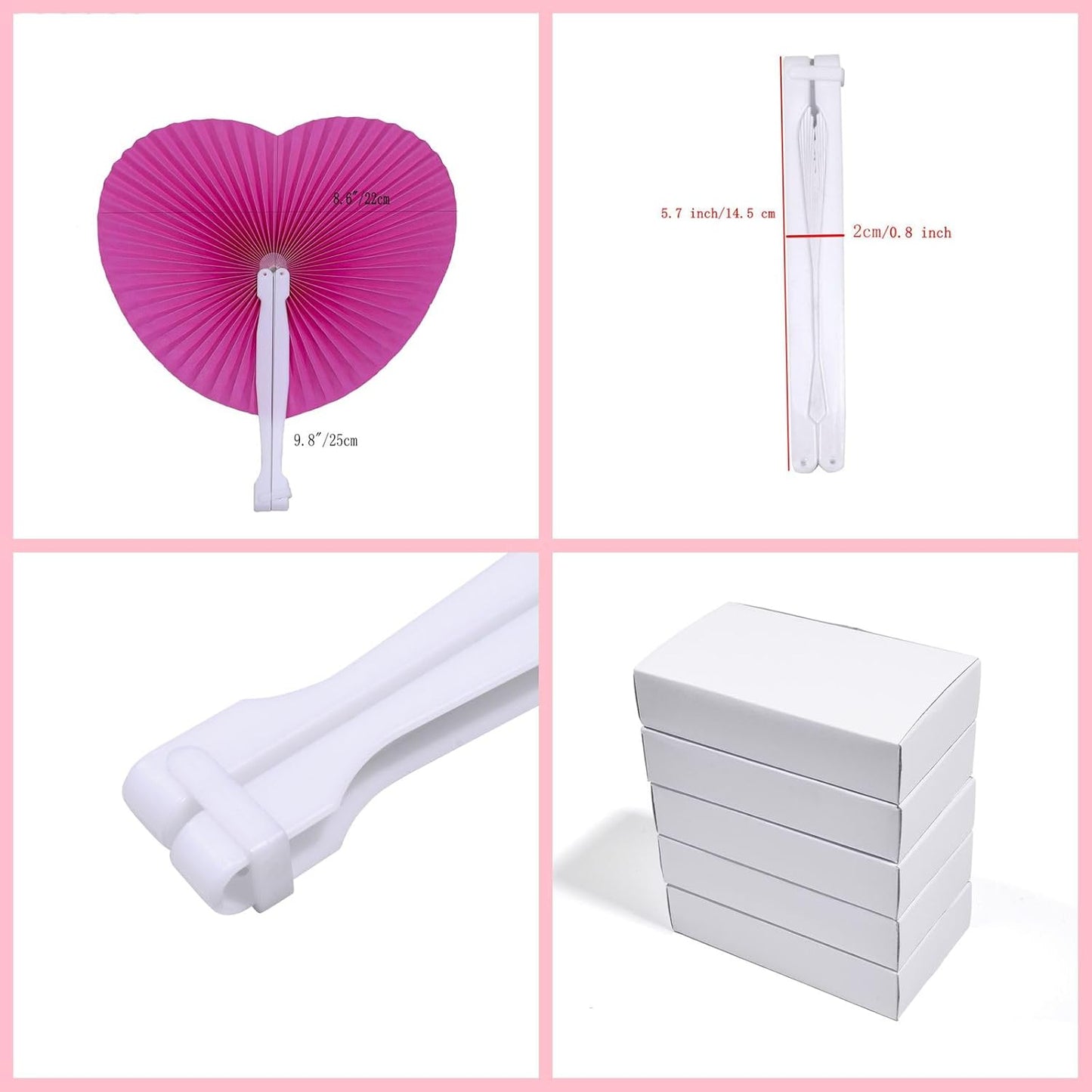 12 Packs Decorative Paper Folding Hand Fans Handheld,Silver Heart Foldable Wedding Fans Chinese and Japanese Fans Bulk for Bridal Guest Church Party Favors Dancing Birthday DIY