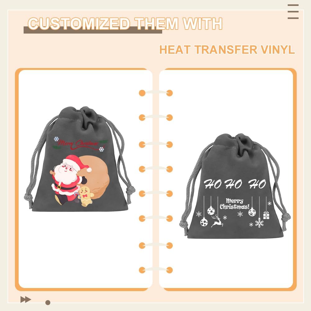 Shintop 50pcs velvet Gift bags, 3x4inch Little Grey Drawstring Jewelry pouches Coin Purse for Dice Small Business Party Favor