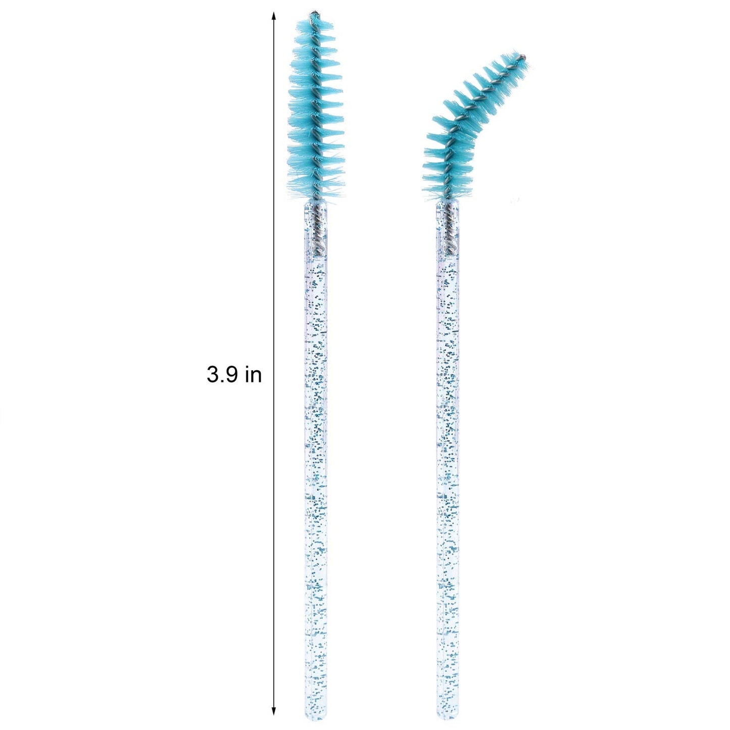 Tbestmax 300 Disposable Mascara Wands Eye Lash Brush Spoolies for Eyebrow/Eyelash Extension Blue