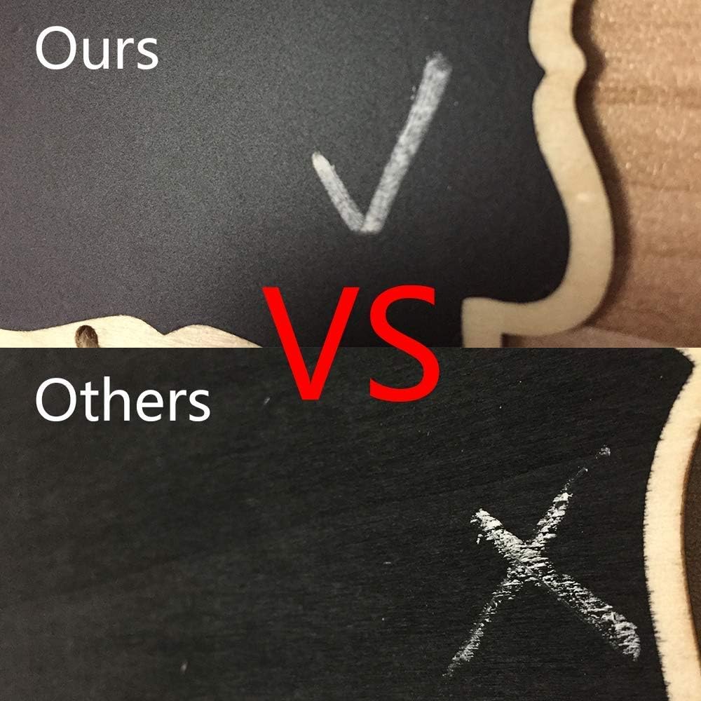 Mini Chalkboard Signs, 20 Pack Framed Small Chalk Board Food Labels with Easel Stand for Party Buffet or Wedding Celebration, Wooden Blackboard as Place Cards for Table Setting or Numbers