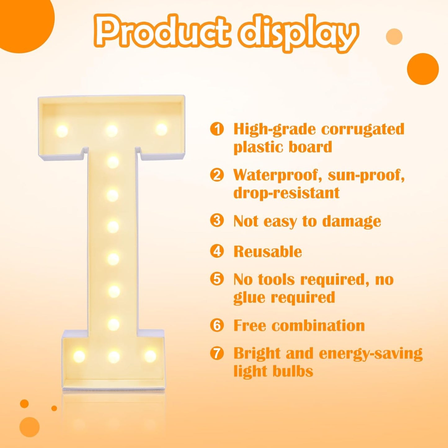 4ft Marquee for Letters T, Large Light up Letters, Multifunctional Large Marquee for Letters 4 Feet Tall for Party Decorations, Letter Balloons, Wedding Decor, Proposal Decorations (Letters T)