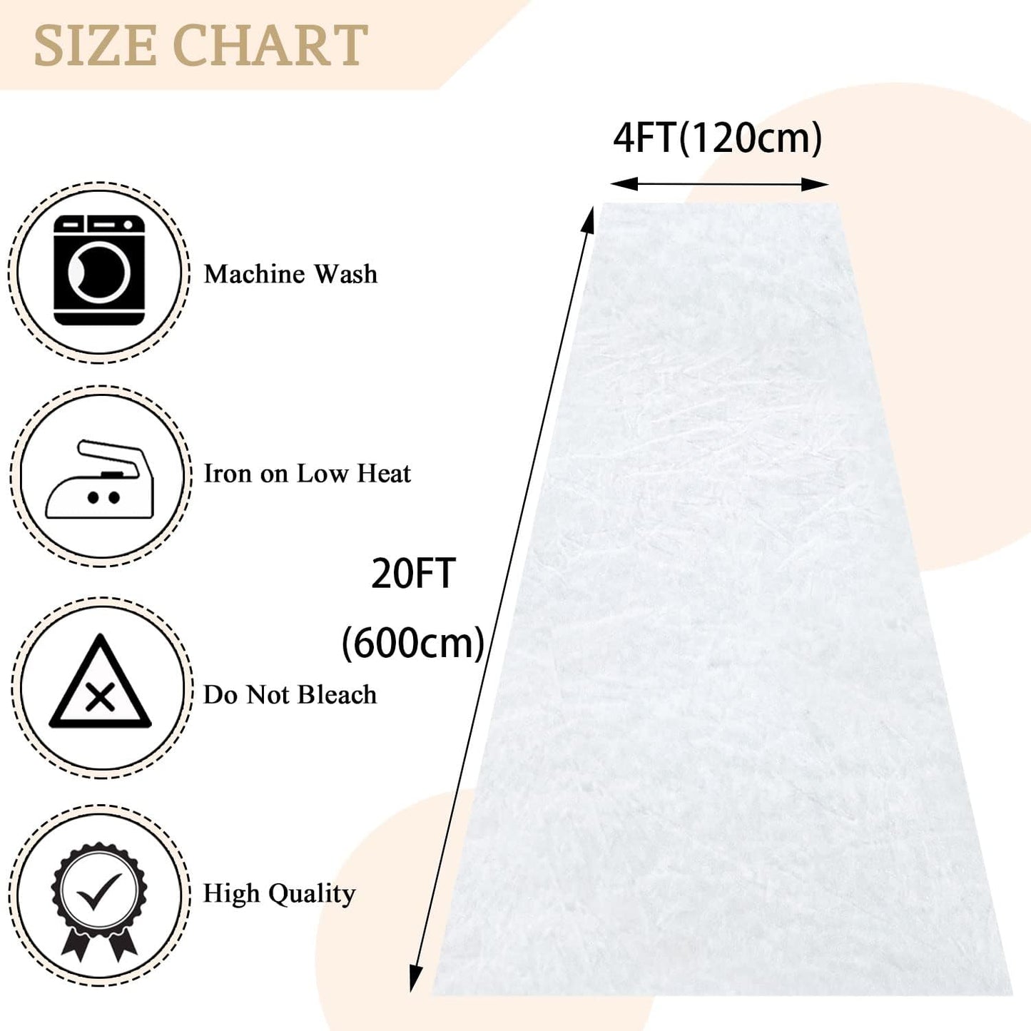 MODFUNS White Wedding Aisle Runner Outdoor Velvet Aisle Runner for Wedding Ceremony 4FTx20FT Carpet Runner with Carpet Tapes Bride Floor Carpet Runner Decorated Aisle Runway for Prom Party Beach