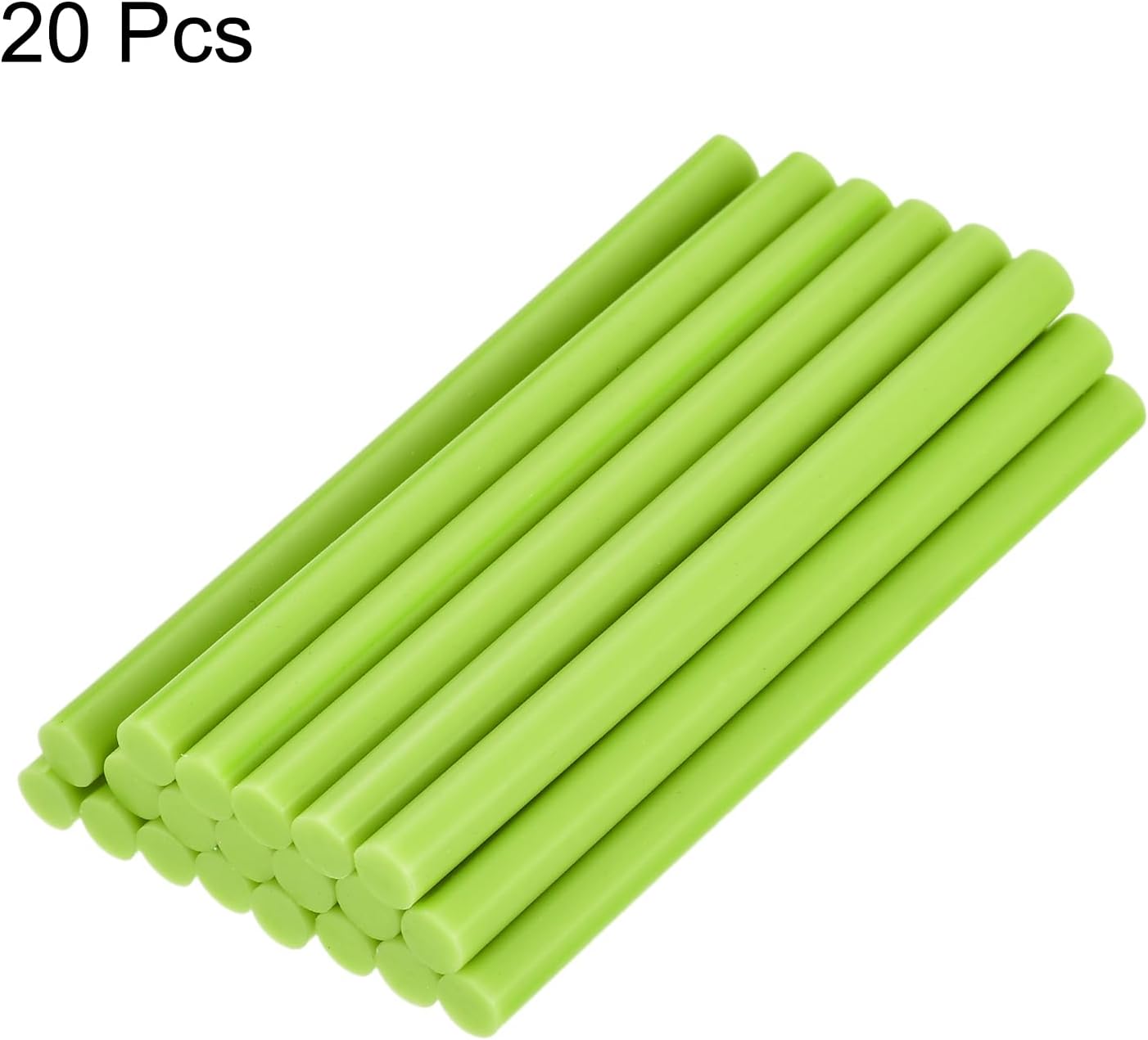uxcell 20pcs Hot Glue Sticks for Glue Gun 7mm/0.27-inch x 4-inch Mini Hot Melt Adhesive Glue Stick Bright Green