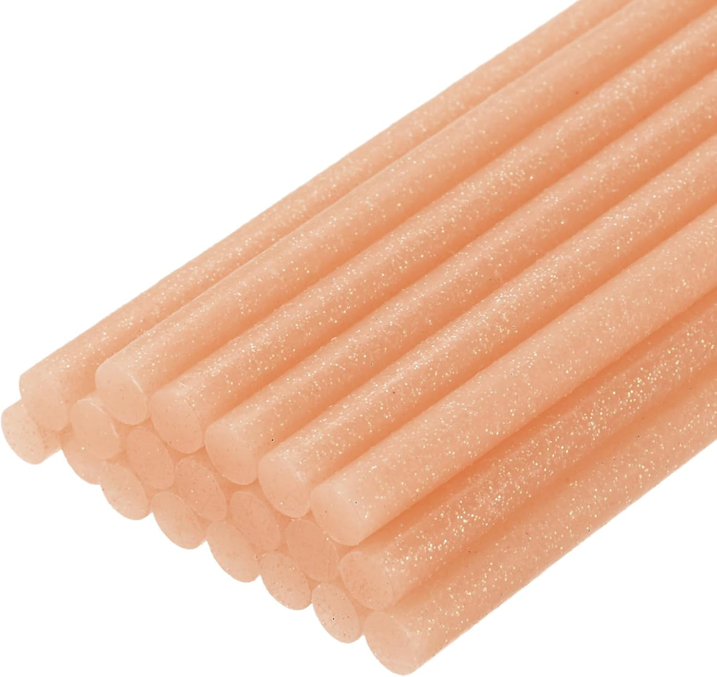uxcell 20pcs Hot Glue Sticks for Glue Gun 7mm/0.27-inch x 4-inch Mini Hot Melt Adhesive Glue Stick Glitter Orange