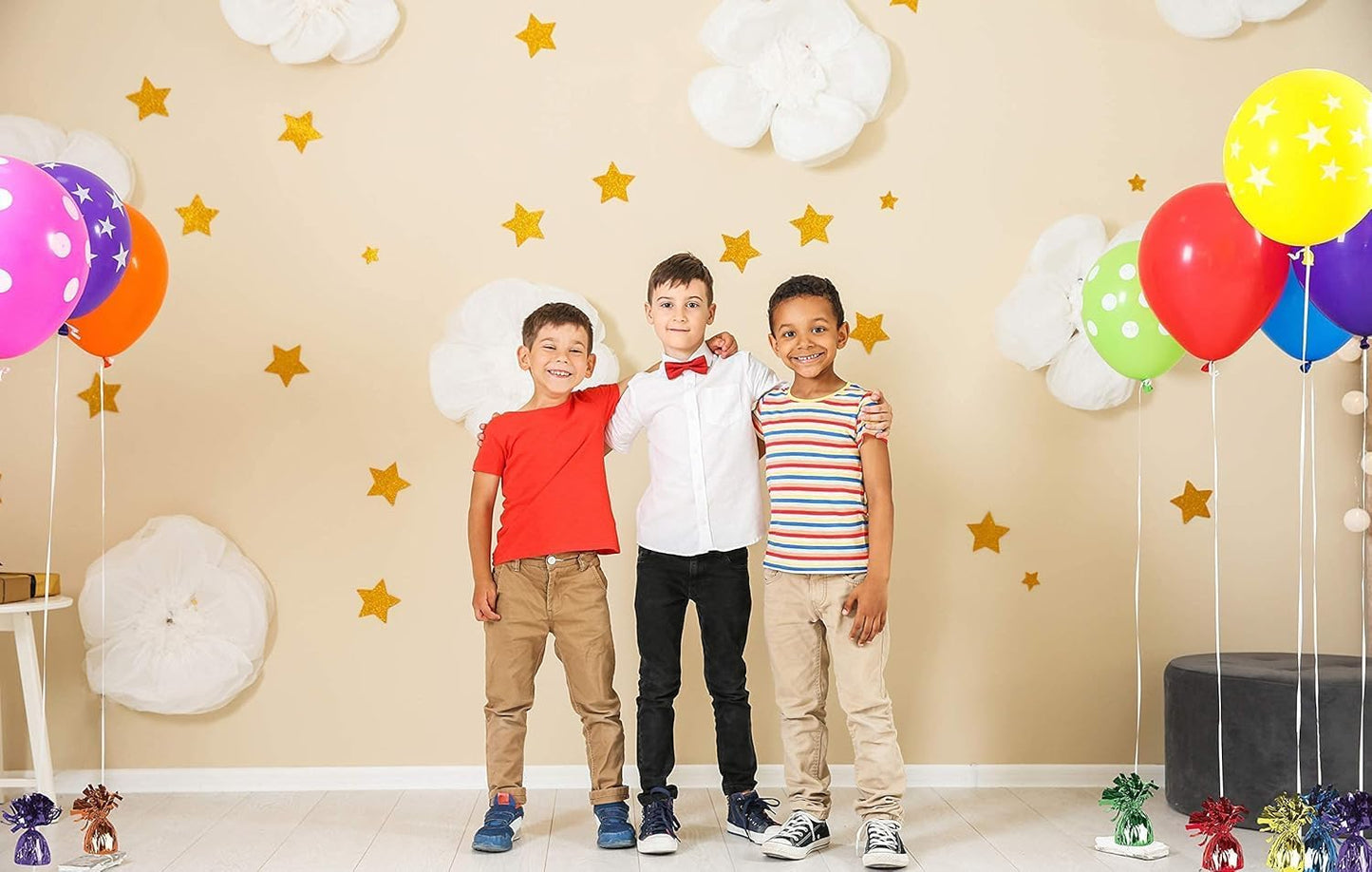 ROYALHOUSE Metallic Plastic Wrapped Balloon Weights for Party Decorations, 12 Pcs (Purple)