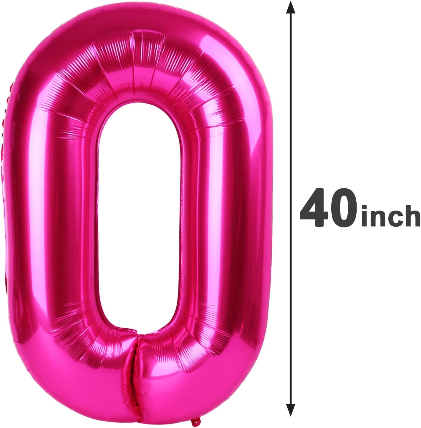 40 Inch Hot Pink Mylar Foil Number 60 Birthday Balloon, Digital Balloons for 60 Party Decorations Supplies, Big Helium Balloon Numbers for 60 Men Women Anniversary