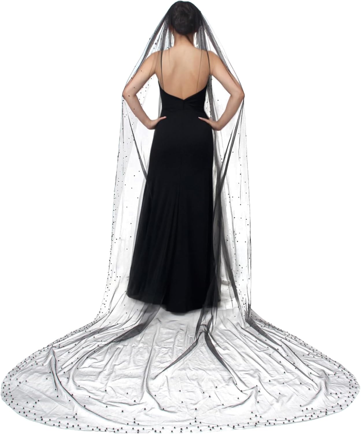 1 Tier Pearl Wedding Bridal Veil With Metal Comb Headband Decorations, Bride To Be Gift, Wedding