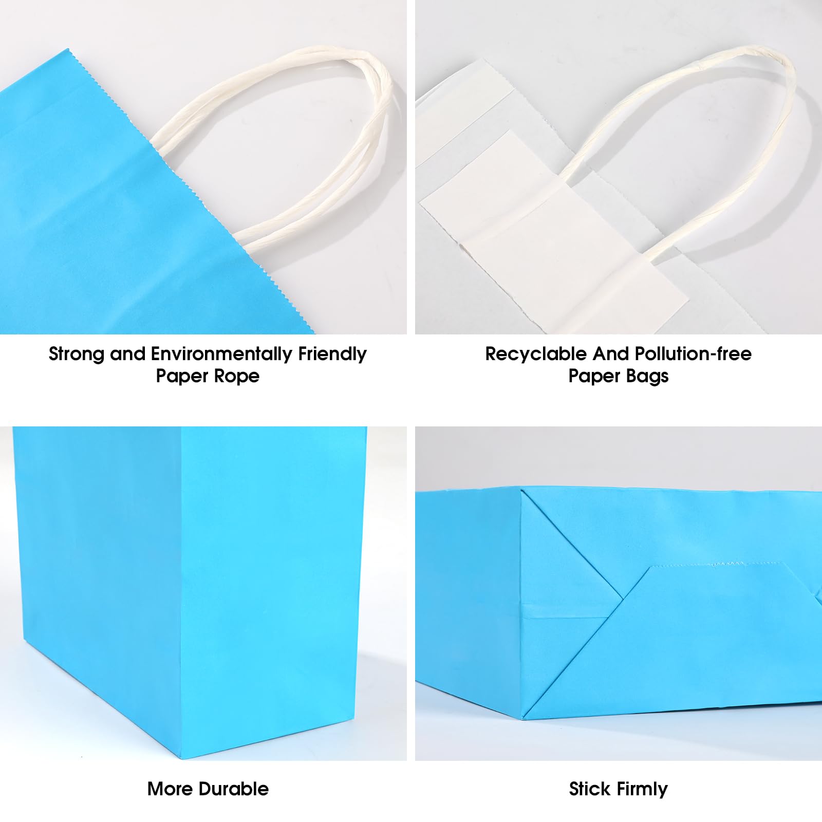 XPCARE 32Pcs Paper Gift Bags 5.25x3.25x8.25'' Kraft Paper Party Favor Bags
